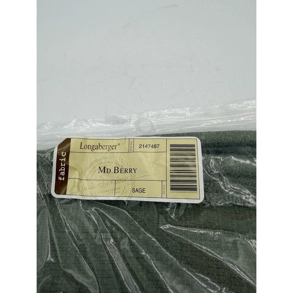 🧺🌿 Longaberger‎ Medium Berry Basket Liner ONLY – Sage – NIP – New in Package